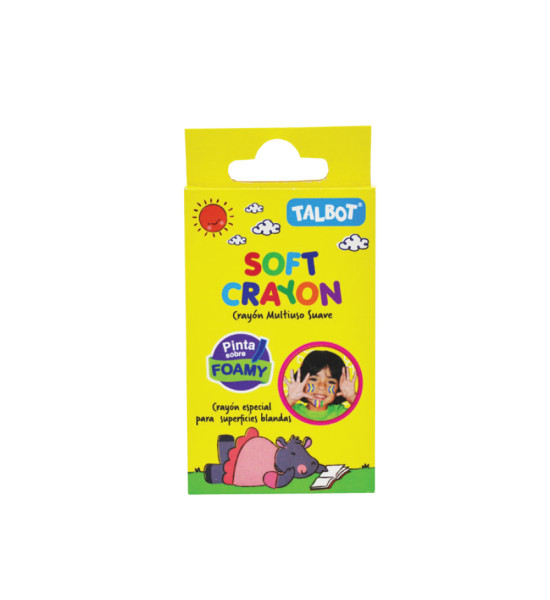 Crayón, Pinta Foami y Carita, Caja x 5 Colores.